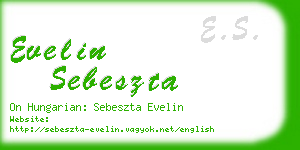 evelin sebeszta business card